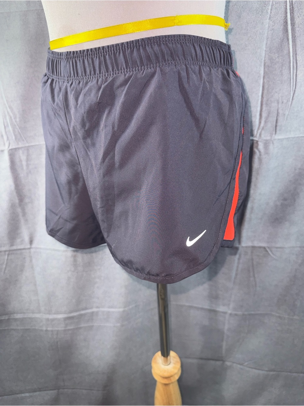 3198-Nike Women’s Black Athletic Shorts with Red Side Panels